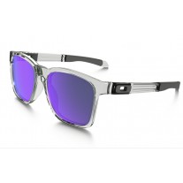Oakley Catalyst sunglasses polished clear frame / violet iridium lens