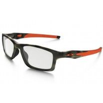 Oakley Crosslink (TruBridge) eyewear Matte Green Tortoise frame / clear lens