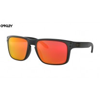 Oakley Holbrook sunglasses Matte Black frame / Ruby Iridium Polarized lens