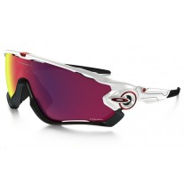 Oakley Jawbreaker PRIZM Road sunglasses polished white frame / Prizm Road lens
