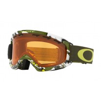 Oakley O Frame 2.0 XS Snow Goggle Silver Shady Trees Army Green frame / Persimmon lens