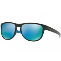Oakley Sliver Round PRIZM Deep Water Polarized sunglasses polished black frame / Prizm Deep Water Polarized lens