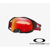 Oakley Airbrake MX Goggles with Prizm Mx Torch Iridium Lenses and Matte Black/Red Colorshift Strap