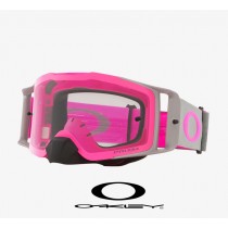 Oakley Front Line MX Goggles with Prizm Mx Low Light Lenses and Tuff Blocks Gunmetal Pink Strap