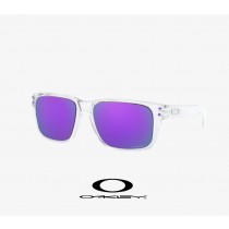 Oakley Holbrook XS sunglasses with Prizm Violet Lenses and Polished Clear Frame (Youth Fit)