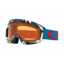 Oakley O Frame 2.0 XS Snow Goggle Shady Trees Blue Red frame / Persimmon lens