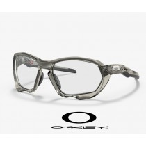 Oakley Plazma sunglasses Clear To Black Iridium Photochromic Lenses / Grey Ink Frame (Asia Fit)