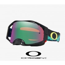 Oakley Airbrake MX Goggles with Prizm Mx Jade Iridium Lenses and Eli Tomac Camo Army Blues Strap