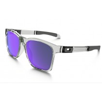 Oakley Catalyst sunglasses polished clear frame / violet iridium lens