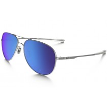Oakley Elmont (Large) sunglasses Satin Chrome frame / Sapphire Iridium Polarized lens