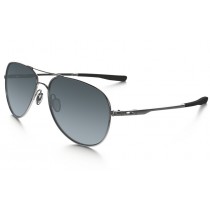 Oakley Elmont (Medium) sunglasses Polished Chrome frame / Gray Gradient Polarized lens