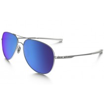 Oakley Elmont (Medium) sunglasses Satin Chrome frame / Sapphire Iridium Polarized lens