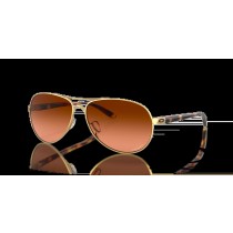 Oakley Feedback sunglasses with Prizm Brown Gradient Lenses and Polished Gold Frame