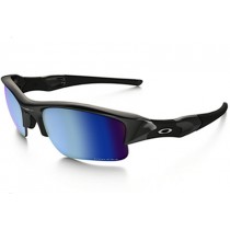 Oakley Flak Jacket XLJ PRIZM sunglasses polished black frame / Prizm Deep Water Polarized lens