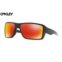 Oakley Double Edge sunglasses Matte Black frame / Prizm Ruby Polarized lens