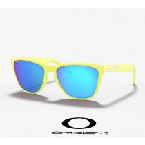 Oakley Frogskins sunglasses Prizm Sapphire Lenses / Matte Neon Yellow Frame
