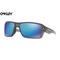Oakley Double Edge sunglasses Gray Smoke frame / Prizm Sapphire Polarized lens