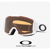 Oakley Line Miner Snow Goggles with Prizm Snow Persimmon Lenses and Matte White Strap