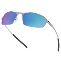 Oakley WHISKER sunglasses Satin Chrome frame / Prizm Sapphire Polarized lens