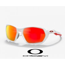 Oakley Plazma sunglasses Prizm Ruby Lenses / Polished White Frame (Asia Fit)