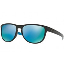 Oakley Sliver Round PRIZM Deep Water Polarized sunglasses polished black frame / Prizm Deep Water Polarized lens