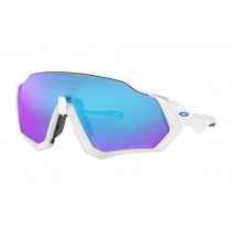 Oakley Flight Jacket sunglasses Polished White frame / Prizm Sapphire lens