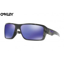 Oakley Double Edge sunglasses Matte Black Tortoise frame / Violet Iridium lens