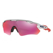 Oakley Radar EV Path PRIZM Field MLB Collection sunglasses Silver/blue/red frame / Prizm Baseball lens
