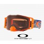 Oakley Front Line MX Goggles with Prizm Mx Bronze Lenses and Dazzle Dyno Blue Orange Strap