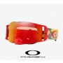 Oakley Front Line MX Goggles with Prizm Mx Torch Iridium Lenses and Dazzle Dyno Red Yellow Strap
