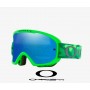 Oakley O-Frame 2.0 Goggles with Black Ice Iridium Lenses and Troy Lee Designs Star Dazzle Green Strap