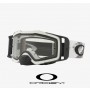 Oakley Front Line MX Goggles with Clear Lenses and Matte White Speed Strap