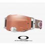 Oakley Front Line MX Goggles with Prizm Mx Black Iridium Lenses and Shockwave Red Blue Strap