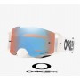 Oakley Front Line MX Goggles with Prizm Mx Sapphire Iridium Lenses and Factory Pilot White Strap