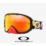Oakley O-Frame Goggles with Fire Iridium Lenses and Troy Lee Designs Anarchy Black Red Strap